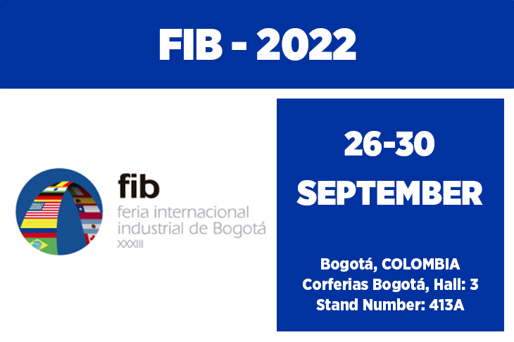 26-30 Eylül Tarihleri Arasında 33. Feria Bogota Uluslararası Endüstri Fuarı'ndayız